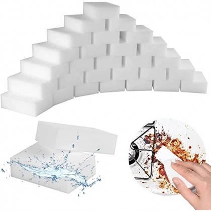 {READY STOCK} 1pcs White Nano Magic Cleaning Sponge Kitchen Powerful Decontamination Cleaning Descaling Sponge 去污强力纳米海绵